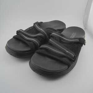Skechers USA Mesh and Neoprene Slide Through Sandals, Black  - Women's Size 7